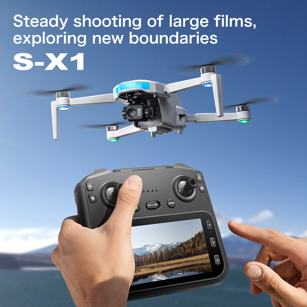 S-X1 GPS Foldable RC Quadcopte - Drone Camera With Gimbal ulasan dan harga