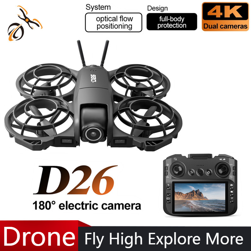 Drone D26 4K Aerial HD 180 °   - Drone Camera With Gimbal ulasan dan harga